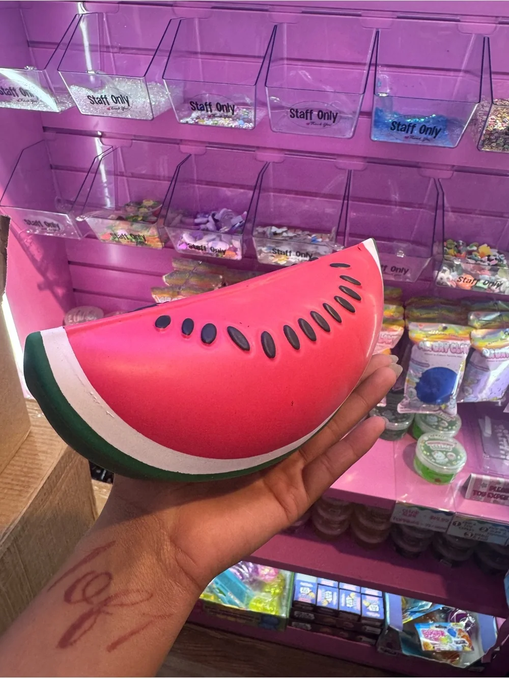 JUMBO Watermelon Slice Squishy Toy
